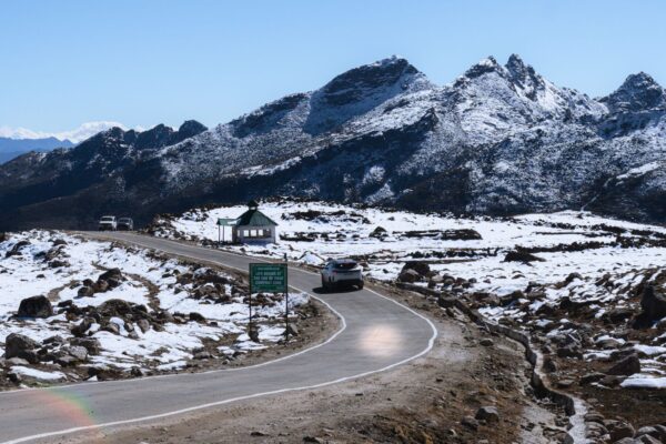Arunachal ILP needed for this winding snowy road to Tawang in Arunachal Pradesh